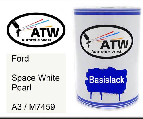 Ford, Space White Pearl, A3 / M7459: 500ml Lackdose, von ATW Autoteile West.